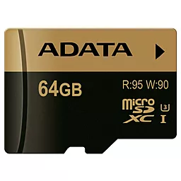 Карта памяти ADATA microSDXC 64GB XPG Class 10 UHS-I U3 (AUSDX64GXUI3-R) - фото Карта памяти ADATA microSDXC 64GB XPG Class 10 UHS-I U3 (AUSDX64GXUI3-R)