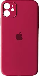 Чехол Silicone Case Full Camera для Apple iPhone 12 Mini Rose Red