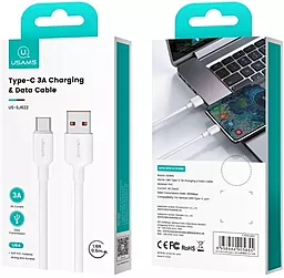 Кабель USB Usams US-SJ622 U84 15w 3a 0.5m USB Type-C сable white - миниатюра 5
