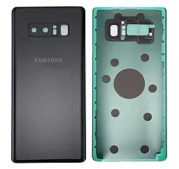 Задняя крышка корпуса Samsung Galaxy Note 8 N950 со стеклом камеры Midnight Black - фото Задняя крышка корпуса Samsung Galaxy Note 8 N950 со стеклом камеры Midnight Black