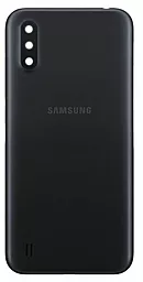 Задня кришка корпусу Samsung Galaxy A01 A015F, зі склом камери Black