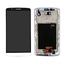 Дисплей LG G3 Stylus (D690, D693n) с тачскрином и рамкой, White - фото Дисплей LG G3 Stylus (D690, D693n) с тачскрином и рамкой, White