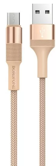 Кабель Borofone BX21 USB-A - micro USB 12w 2.4a 1м cable Rose/Gold - фото 1