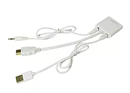 Відео перехідник (адаптер) STLab HDMI M - VGA F + Audio 3.5mm - 3.5mm Білий (U-990) - мініатюра 5