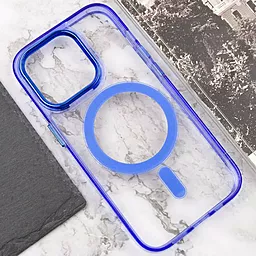 Чехол Epik Iris with MagSafe для Apple iPhone 13 Pro Blue - миниатюра 5 Чехол Epik Iris with MagSafe для Apple iPhone 13 Pro Blue - миниатюра 5