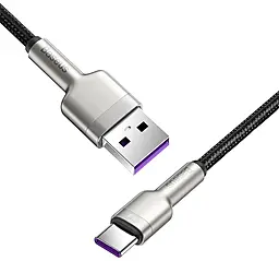 Кабель Baseus Cafule Series Metal USB-A - Type-C 66w 6a 0.25m Huawei SCP cable black (CAKF000001) - фото Кабель Baseus Cafule Series Metal USB-A - Type-C 66w 6a 0.25m Huawei SCP cable black (CAKF000001)