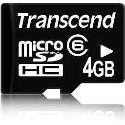 Карта памяти Transcend microSDHC 4GB Class 6 (TS4GUSDC6)