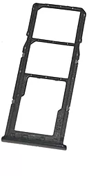 Держатель (лоток) Сим карты Samsung Galaxy A21s 2020 A217 и карты памяти Dual SIM Black