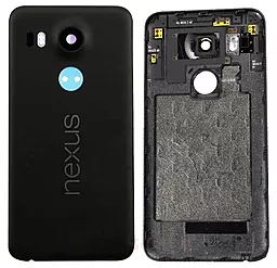 Задняя крышка корпуса LG Nexus 5X H791 со стеклом камеры Black