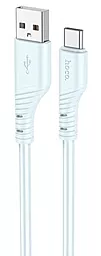 Кабель Hoco X97 Crystal Silicone USB-A - Type-C 12w 2.4a 1м cable Blue - фото Кабель Hoco X97 Crystal Silicone USB-A - Type-C 12w 2.4a 1м cable Blue