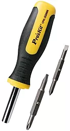 Отвёртка с набором бит Pro'sKit 1PK-SD006 ( PH1/PH2, H 6,0 мм/8,0 мм, SL 5 мм/6,5 мм) - фото Отвёртка с набором бит Pro'sKit 1PK-SD006 ( PH1/PH2, H 6,0 мм/8,0 мм, SL 5 мм/6,5 мм)