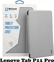 Чехол для планшета BeCover Smart Case для Lenovo Tab P11 Pro Gray (707594) - фото Чехол для планшета BeCover Smart Case для Lenovo Tab P11 Pro Gray (707594)