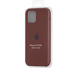 Чехол Silicone Case Full для Apple iPhone 12, iPhone 12 Pro Brown - миниатюра 2 Чехол Silicone Case Full для Apple iPhone 12, iPhone 12 Pro Brown - миниатюра 2