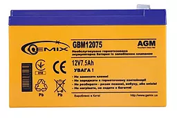 Аккумуляторная батарея Gemix 12V 7.5Ah (GBM12075)
