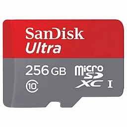 Карта памяти SanDisk microSDXC 256GB Ultra Class 10 UHS-I + SD-адаптер (SDSQUNI-256G-GN6MA)