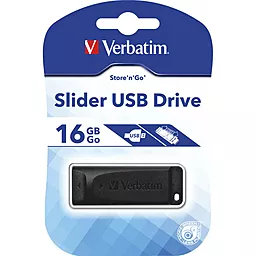 Флешка Verbatim 16GB Slider Black USB 2.0 (98696) - миниатюра 5