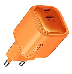 Сетевое зарядное устройство McDodo 45w GaN PD 2xUSB-C ports fast charger Orange (CH-1002) - фото Сетевое зарядное устройство McDodo 45w GaN PD 2xUSB-C ports fast charger Orange (CH-1002)