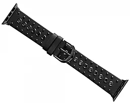 Ремешок Leather Band Rings для Apple Watch 38mm/40mm/41mm Black