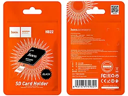 Кардрідер Hoco HB22 TF to SD Card Holder Black - мініатюра 6