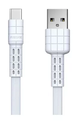 Кабель Remax Armor USB-A - Type-C 12w 2.4a 1м cable White (RC-116a) - фото 1