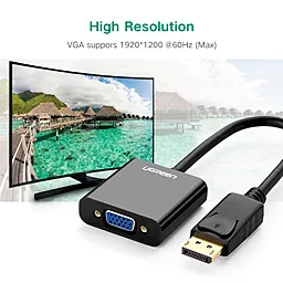 Видео переходник (адаптер) Ugreen DP109 DisplayPort - VGA 1080P 60hz 0.2m black (20415) - миниатюра 6