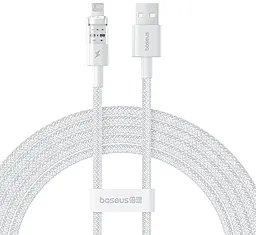 Кабель Baseus Gem Lightning USB-A - Lightning 12w 2.4a 2м cable White (P10373003211-01) - фото Кабель Baseus Gem Lightning USB-A - Lightning 12w 2.4a 2м cable White (P10373003211-01)