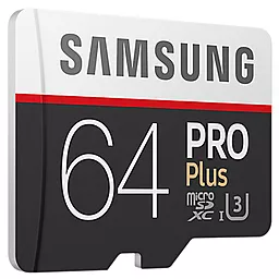 Карта памяти Samsung microSDXC 64GB Pro Plus Class 10 UHS-I U3 (MB-MD64GA/RU) - миниатюра 2