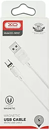 Кабель XO NB187 Magnetic USB-A - micro USB 10.5w 1м cable White - миниатюра 2 Кабель XO NB187 Magnetic USB-A - micro USB 10.5w 1м cable White - миниатюра 2