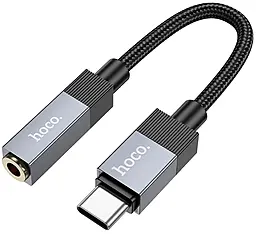 Аудио-переходник Hoco UPA32C Clever M-F USB Type-C -> AUX 3.5 mm black - фото Аудио-переходник Hoco UPA32C Clever M-F USB Type-C -> AUX 3.5 mm black