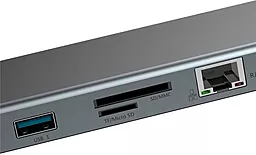 Мультипортовый USB Type-C хаб Baseus Enjoyment Series USB-C Notebook HUB Adapter (HDMI, VGA, USB 3.0, USB-C, LAN/RJ45) Silver - миниатюра 2