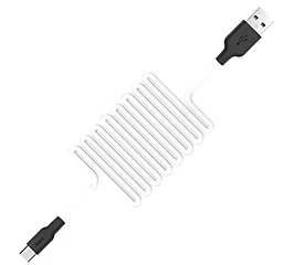 USB Кабель Hoco X21 Plus Silicone USB Type-C White - мініатюра 2