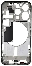 Рамка корпуса Apple iPhone 15 Pro Max EU version Black Titanium - фото Рамка корпуса Apple iPhone 15 Pro Max EU version Black Titanium