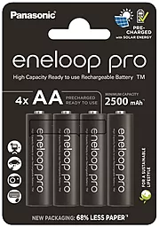 Акумулятор Panasonic Eneloop Pro AA 2500mAh NIMH 4шт (BK-3HCDE/4BE) 1.2 V