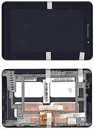 Дисплей для планшету Lenovo IdeaPad A1-07 з тачскріном і рамкою, Black