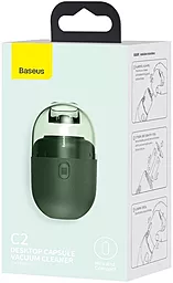 Ручной пылесос Baseus C2 Desktop Capsule Vacuum Cleaner Green (CRXCQC2A-06) - миниатюра 4