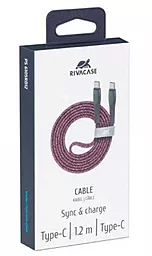 Кабель USB PD RivaCase 60W 3А 2M USB Type-C - Type-C Cable Red (PS6105 RD12) - миниатюра 4