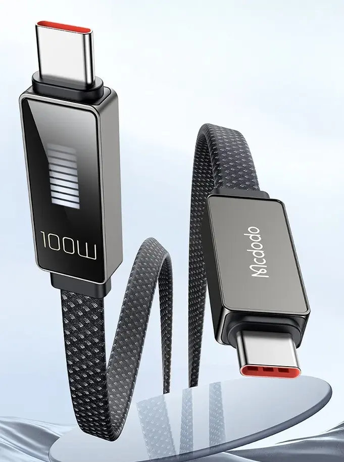 Кабель McDodo LED Display USB-A - Type-C 100w 6a 1.2м cable Black (CA-4980) - фото 9