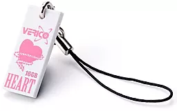 Флешка Verico USB 2.0 16Gb Unique Heart (1UDOV-R5U3G3-NN) - фото Флешка Verico USB 2.0 16Gb Unique Heart (1UDOV-R5U3G3-NN)