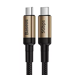 USB PD 3.1 Кабель Baseus Cafule 5A 60W USB Type-C to Type-C Cable Gray/Black (CATKLF-RG1)