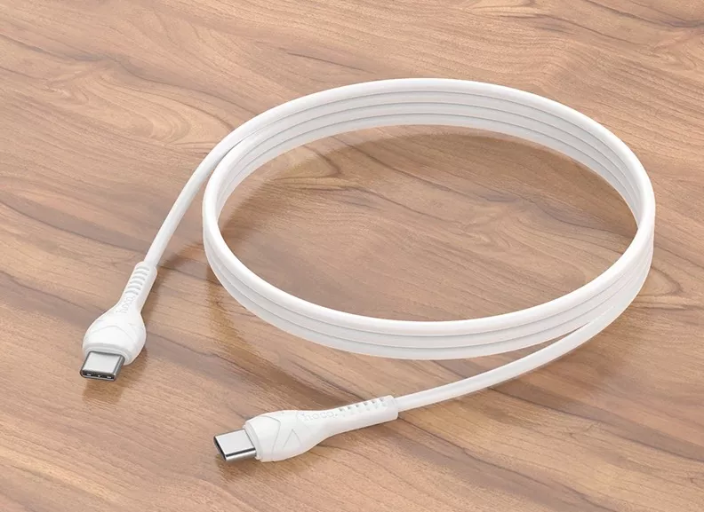 Кабель Hoco X37 Cool power USB Type-C - Type-C 60w 3a 1м PD cable White - фото 7
