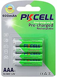 Акумулятор PKCELL Pre-charged AAA 600mAh 1.2V NiMH BL 4шт (PC/AAA600-4BA) 1.2 V