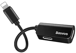 Аудио-переходник Baseus L37 Lightning M - 2xLightning (Sound&Charge) Black (CALL37-01)