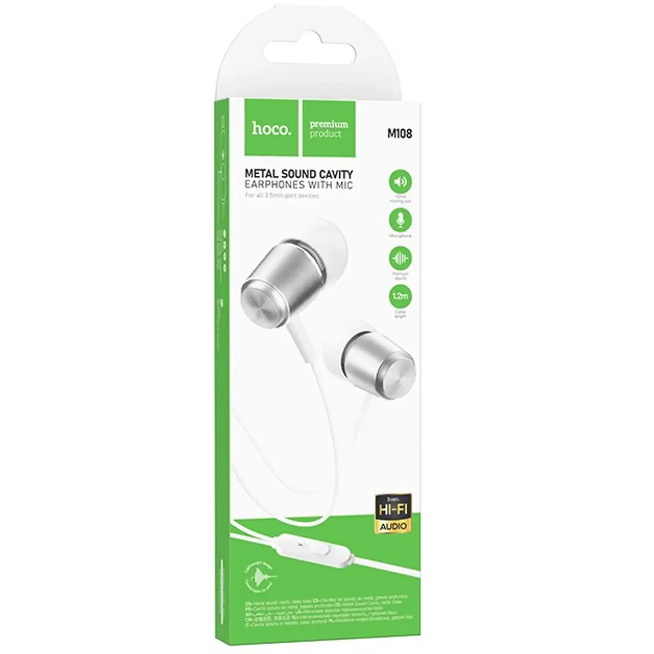 Наушники Hoco M108 Spring Silver - фото 3