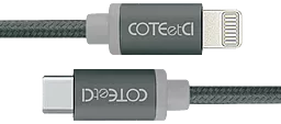 USB PD Кабель Coteetci M38 USB Type-C - Lightning Cable Black (CS2151-BK)