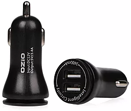Автомобильное зарядное устройство Ozio 5V/3.4A 2USB Black