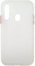 Чехол 1TOUCH Gingle Matte Samsung A207 Galaxy A20s White/Red