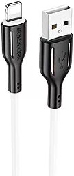 Кабель Borofone BX63 Charming USB-A - Lightning 12w 2.4a 1м cable Black/White - фото Кабель Borofone BX63 Charming USB-A - Lightning 12w 2.4a 1м cable Black/White