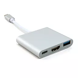 Мультипортовый USB Type-C хаб (концентратор) ExtraDigital USB-C -> HDMI + USB 3.0 + Type-C 0.15m.