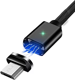 USB Кабель Essager Magic Power Magnetic 15W 3A micro USB Cable Black (EXCCXM-ML01) - мініатюра 2