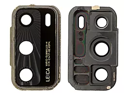Скло камери Huawei P40 з рамкою Black - фото Скло камери Huawei P40 з рамкою Black